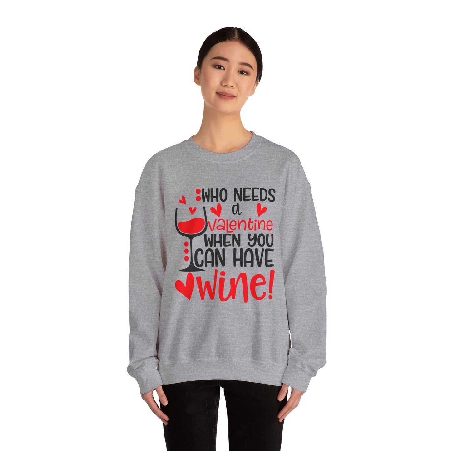 Valentine vs Wine Crewneck Sweatshirt