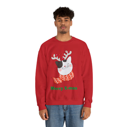 Merry X-mas cat Crewneck Sweatshirt