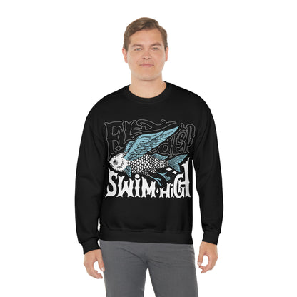 Fly deep swim high Crewneck Sweatshirt