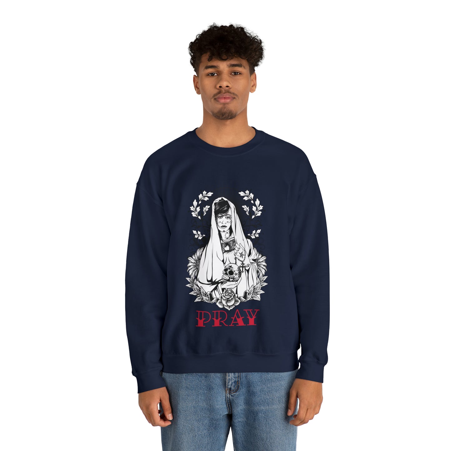 Pray Tattoo Crewneck Sweatshirt