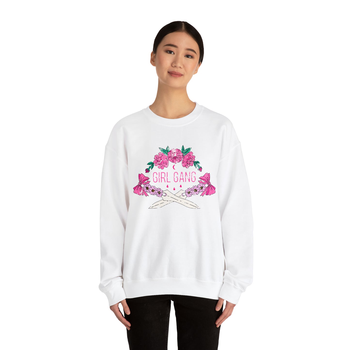 Girl Gang Beauty and Dangerous Crewneck Sweatshirt