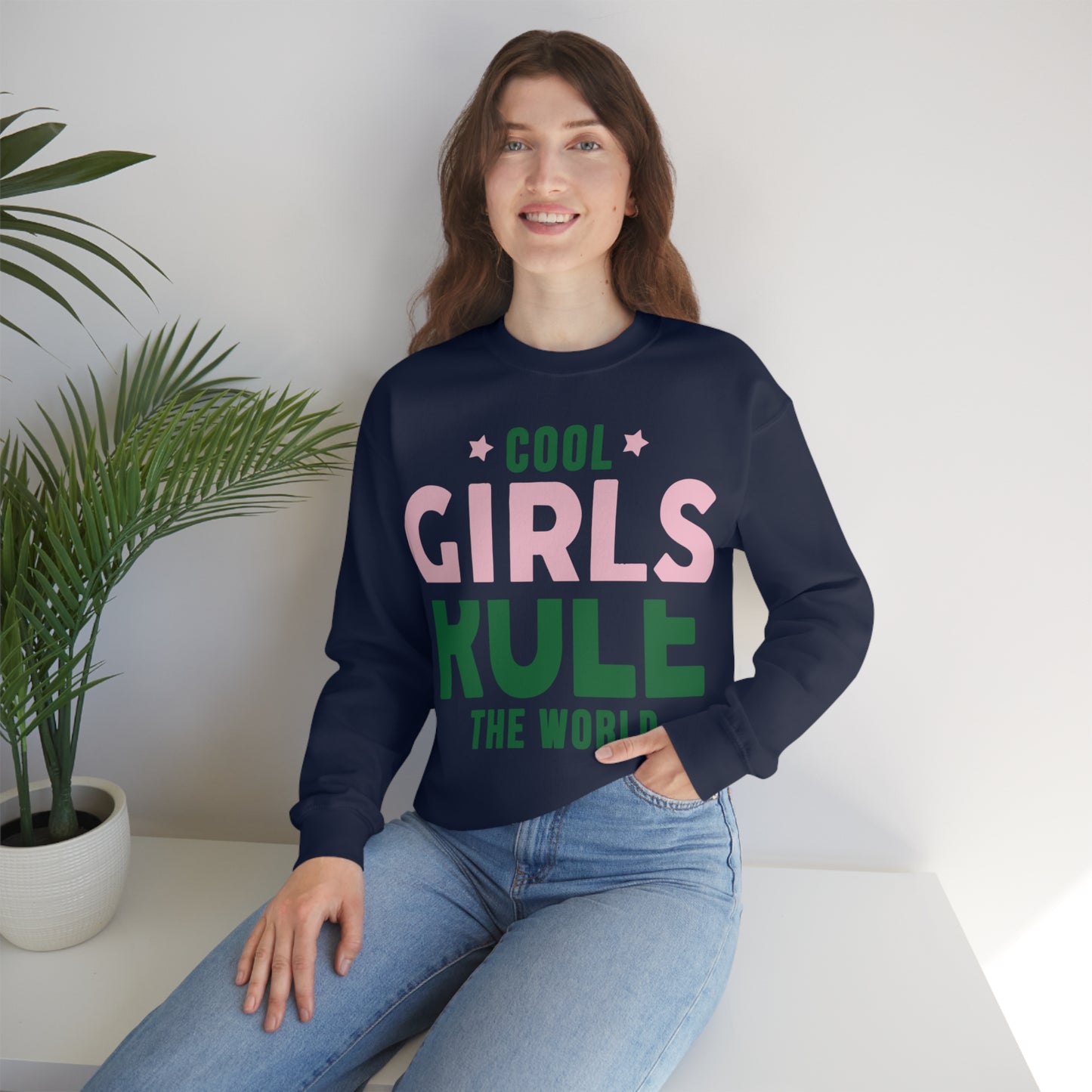 girls rule Crewneck Sweatshirt