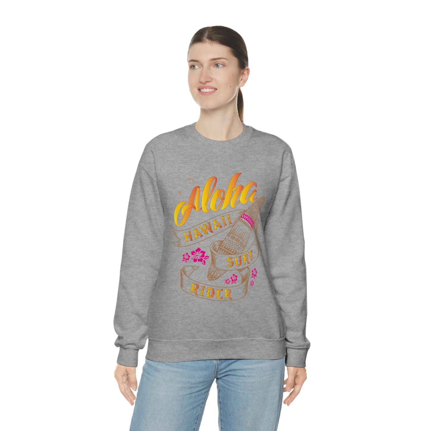 Aloha Hawaii Surf Rider Crewneck Sweatshirt