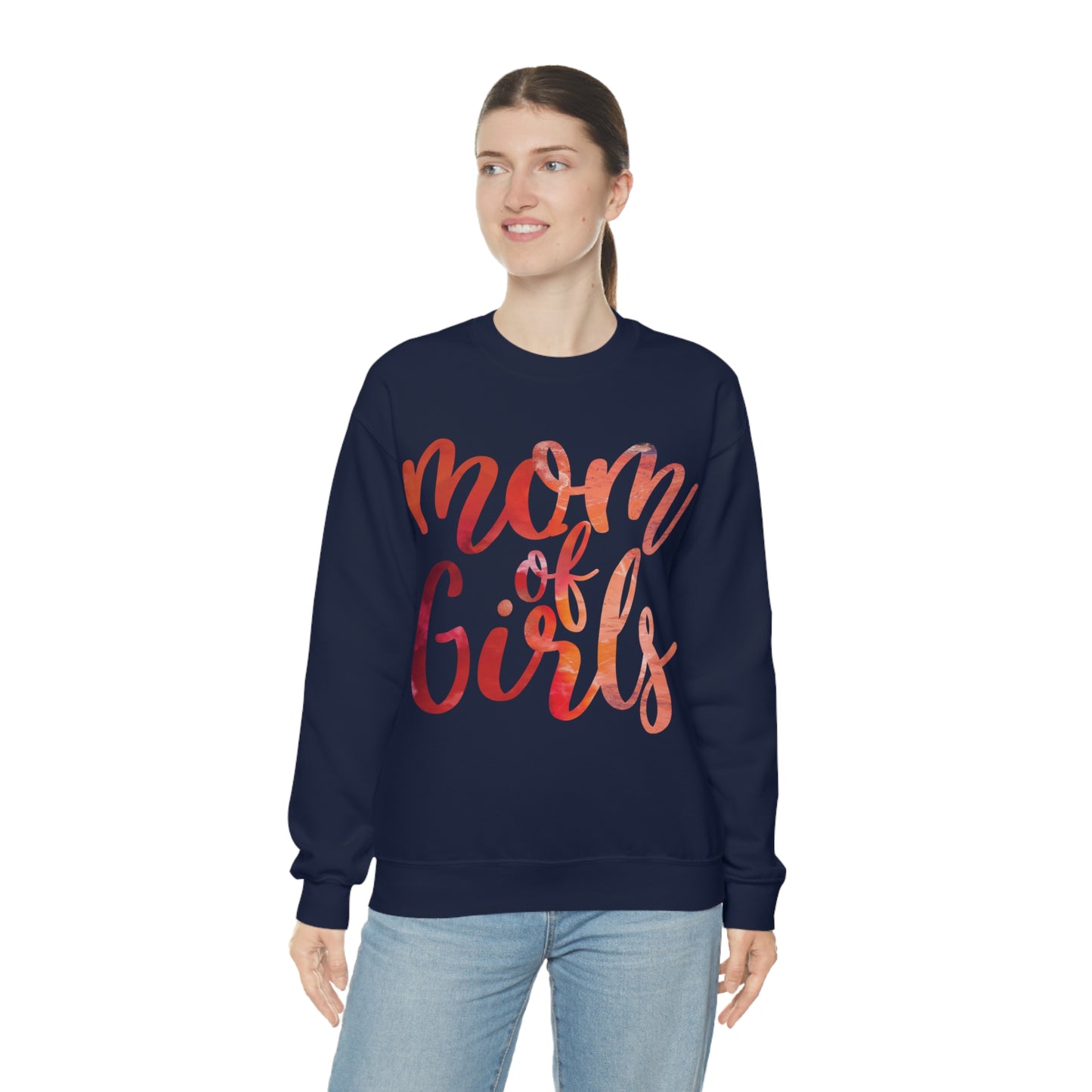 mom of girls Crewneck Sweatshirt