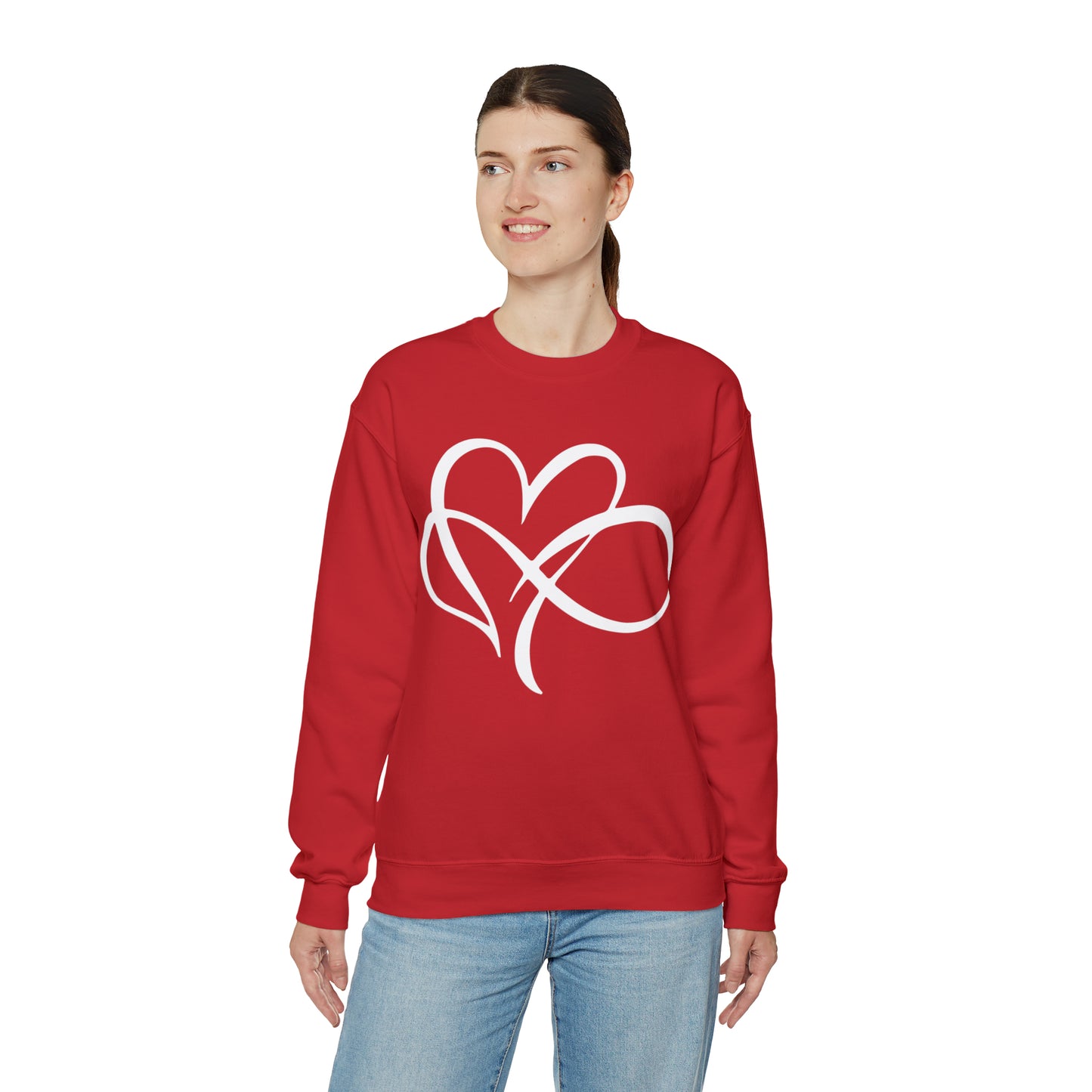 Infinity with heart tee Crewneck Sweatshirt