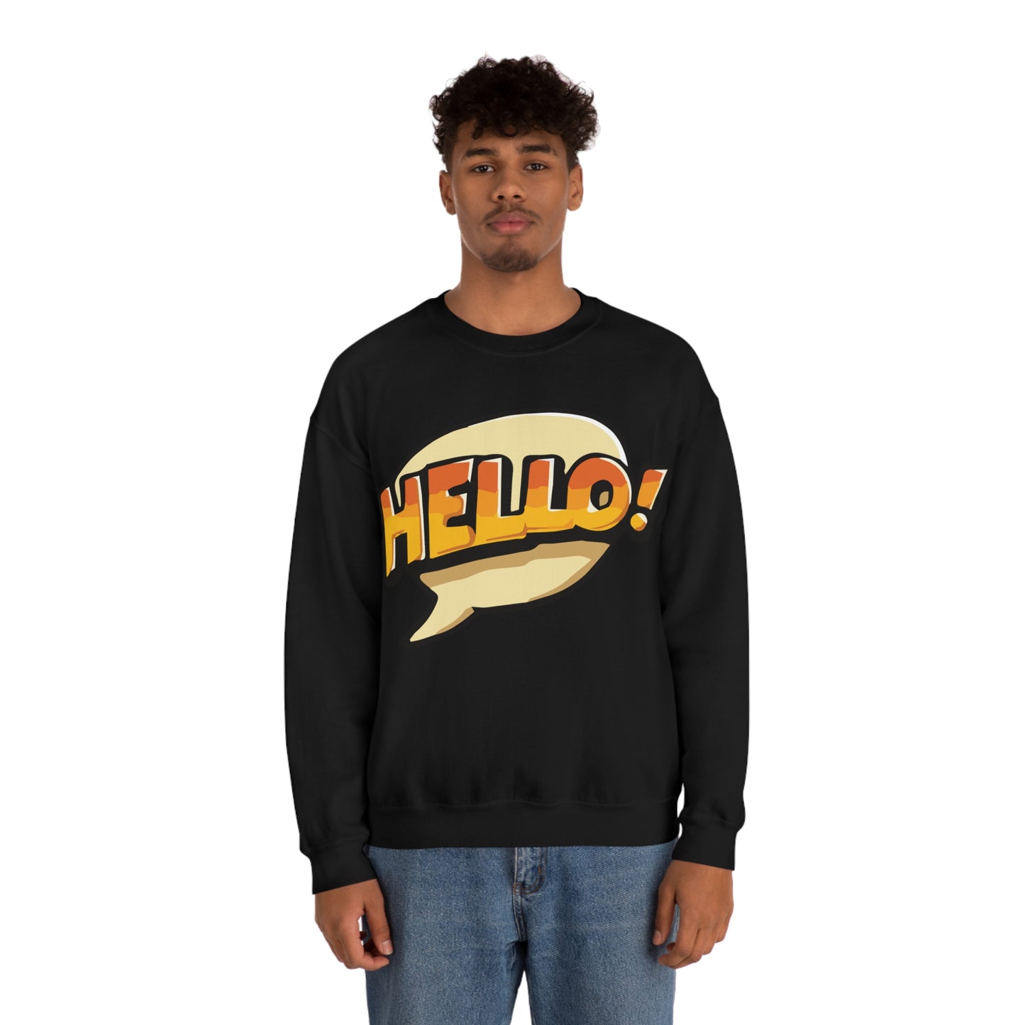 Hello! colorful Crewneck Sweatshirt