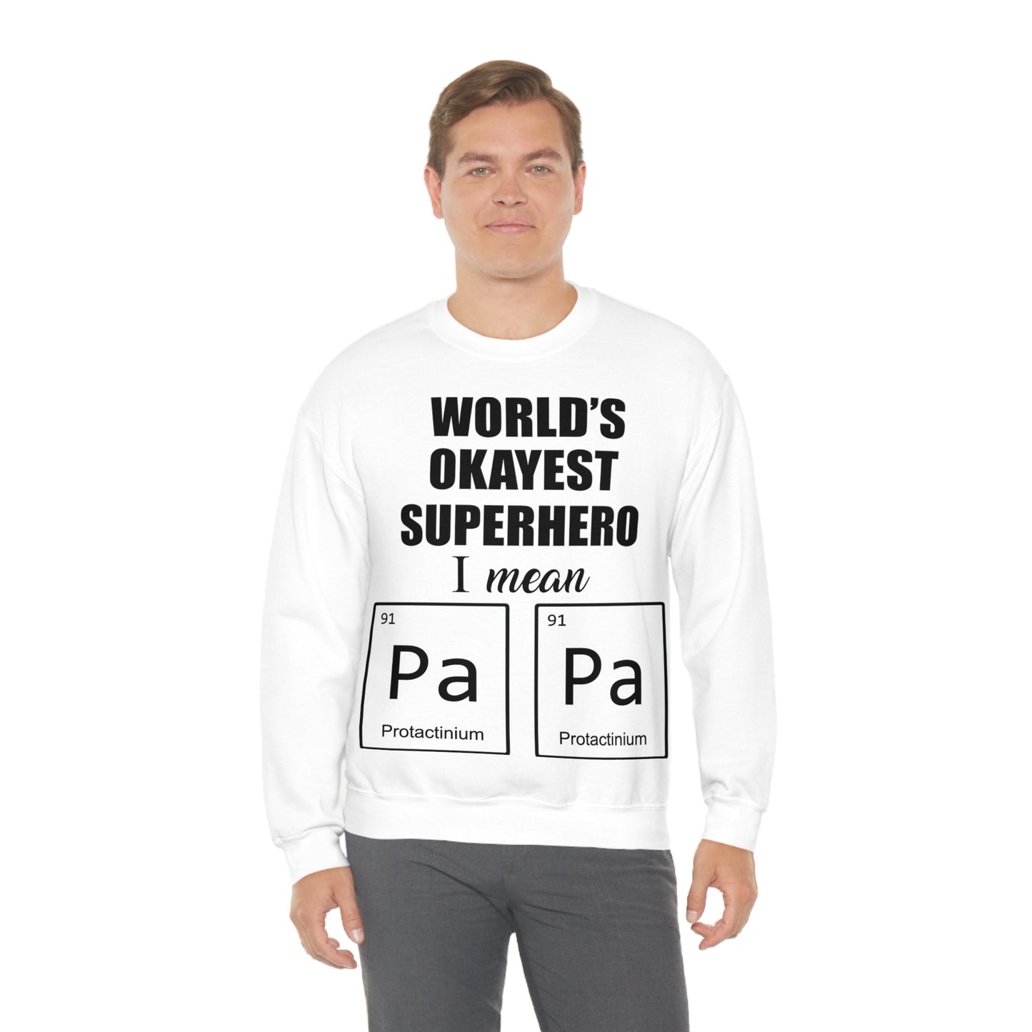 World Okayest Superhero Crewneck Sweatshirt