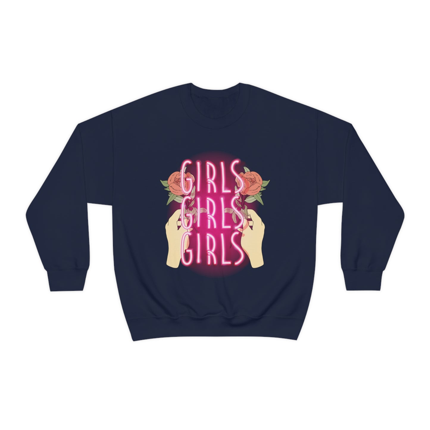 Girls Girls Girls Crewneck Sweatshirt