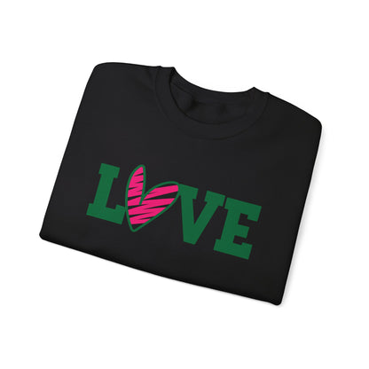 Love stripped heart Crewneck Sweatshirt