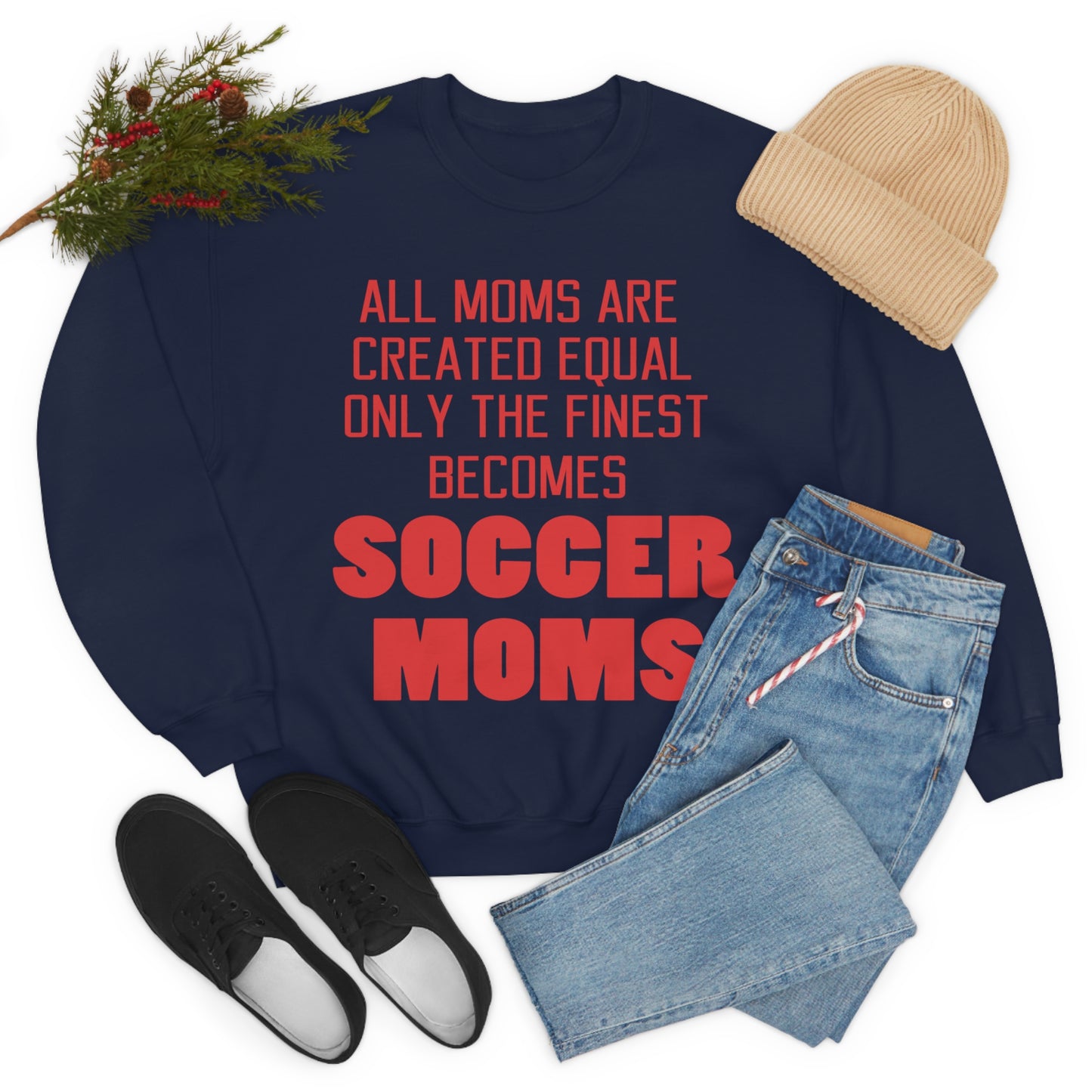 Finest soccer mom Crewneck Sweatshirt