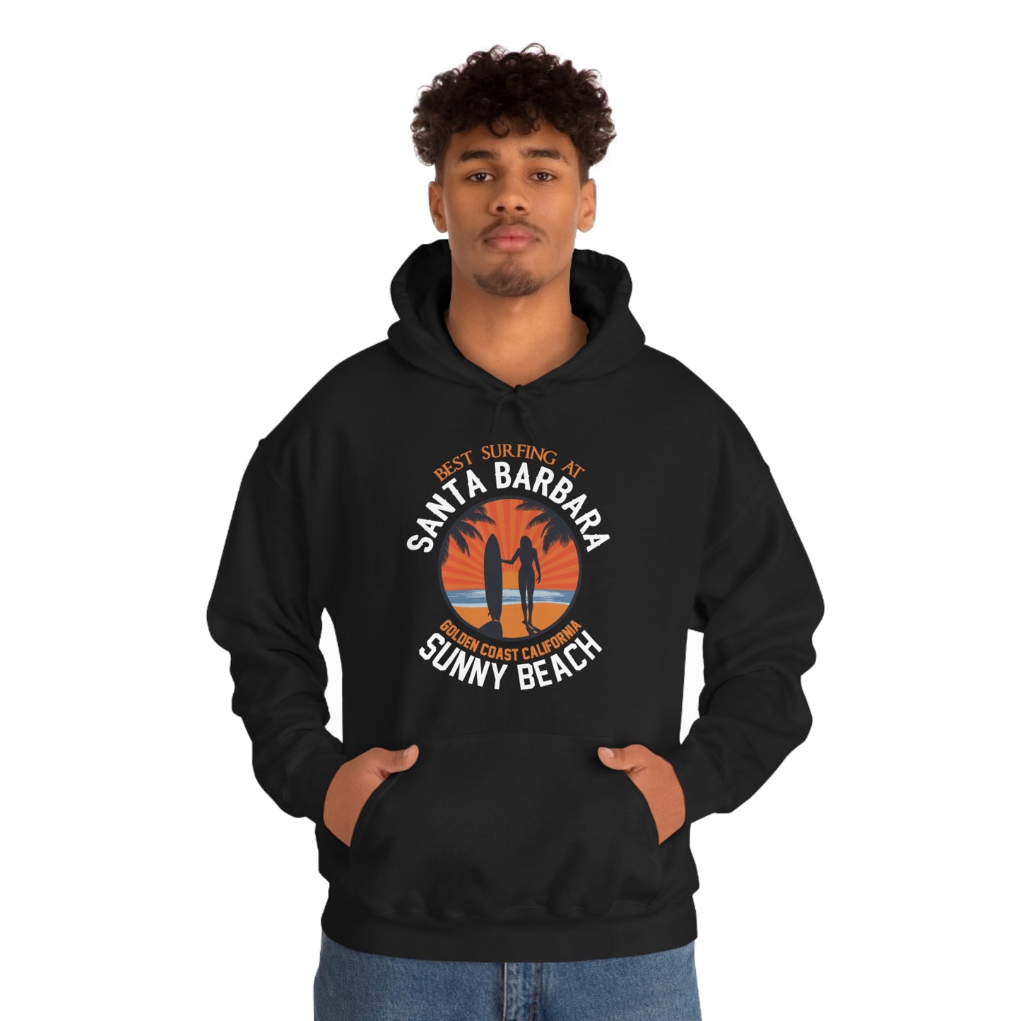 Santa Barbara sunny beach Hoodie