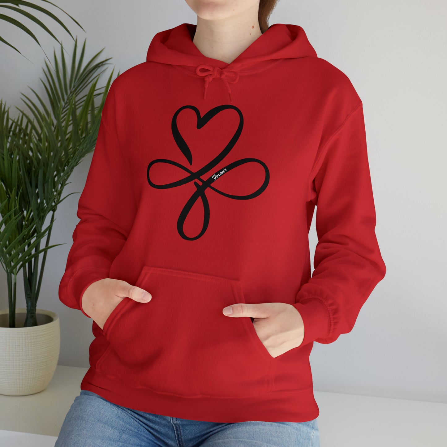 Heart symbol Love Infinity symbol Forever Hoodie