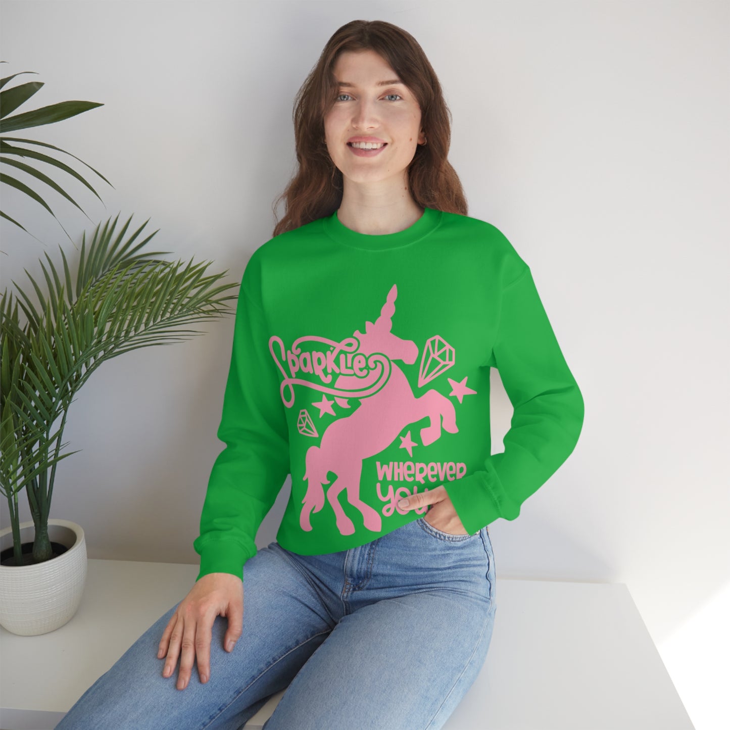 Sparkle unicorn Crewneck Sweatshirt