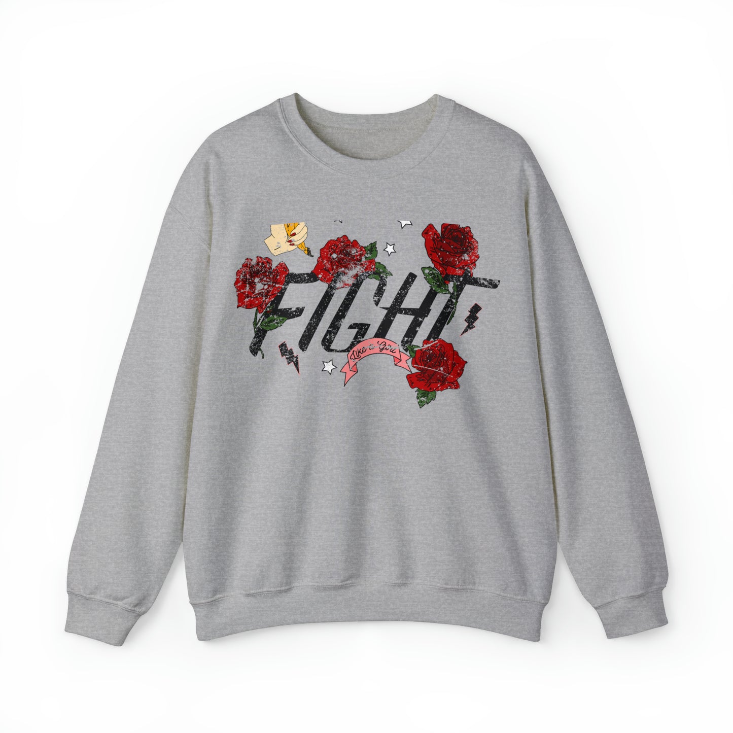 Fight Like A Girl Crewneck Sweatshirt