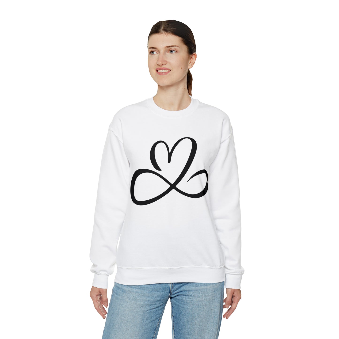 Heart infinity symbol Crewneck Sweatshirt