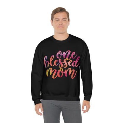 One blessed mom Crewneck Sweatshirt