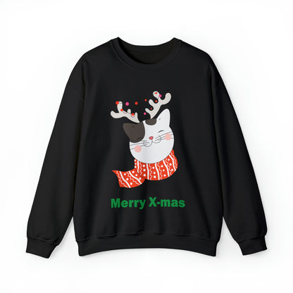 Merry X-mas cat Crewneck Sweatshirt