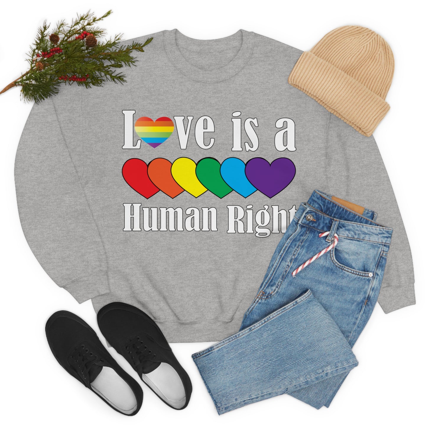 Love is a Human right Crewneck Sweatshirt