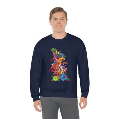 Parrot Jungle Floral Crewneck Sweatshirt