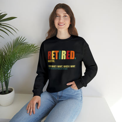 Retired Funny Crewneck Sweatshirt