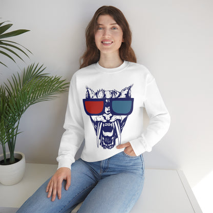 3D Glasses Tiger Crewneck Sweatshirt