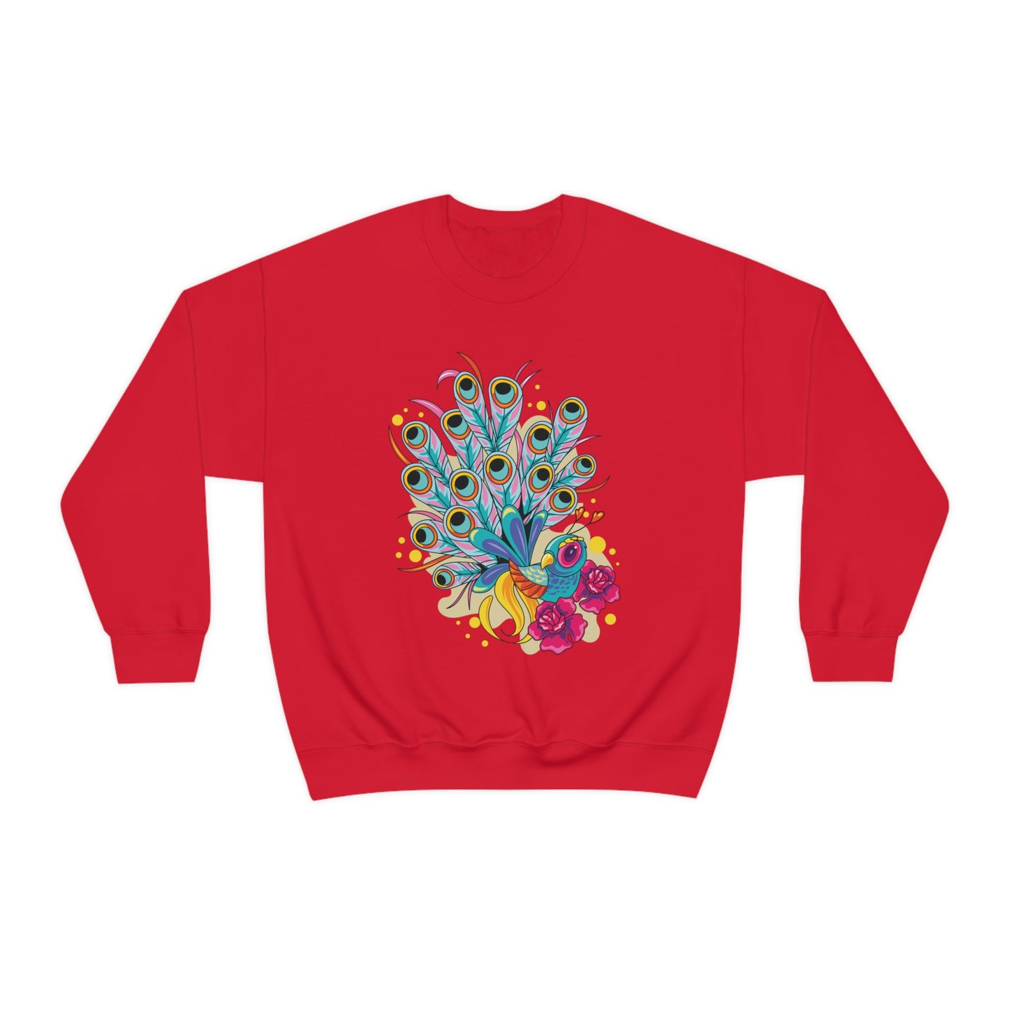 Colorful Peacock Crewneck Sweatshirt