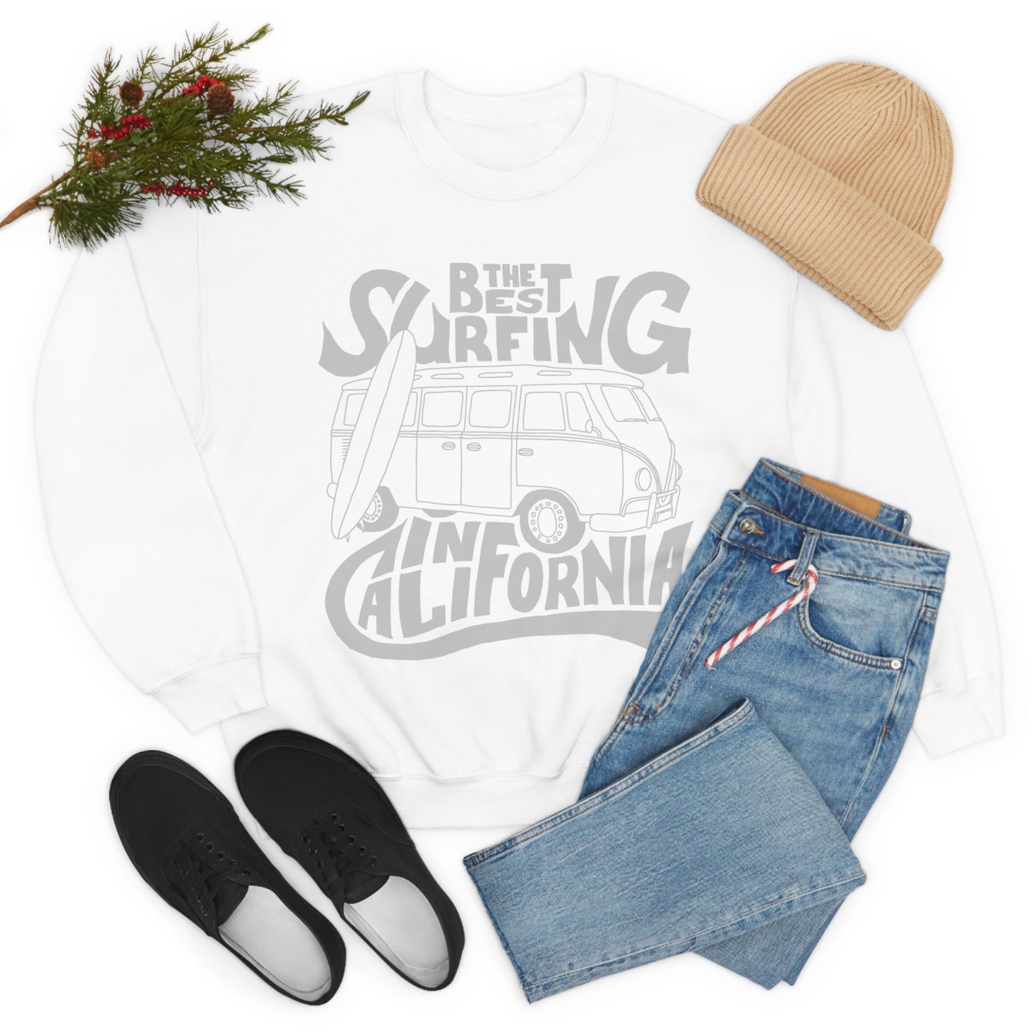 California Best Surfing Crewneck Sweatshirt