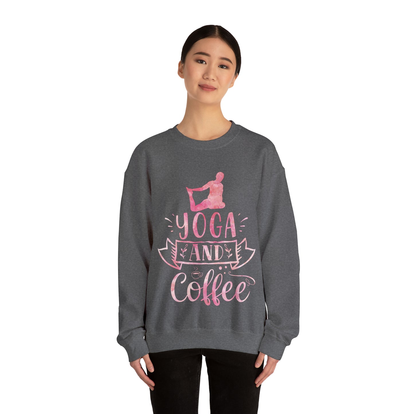 Yoga And Coffee Crewneck Sweatshirt