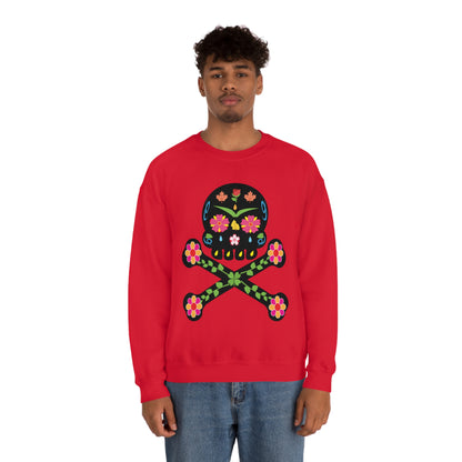 Day of the Dead Skull Crewneck Sweatshirt