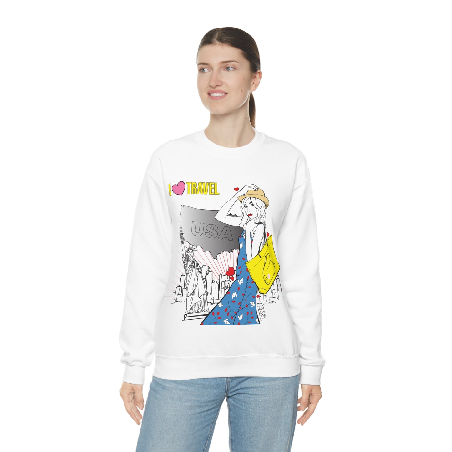 I love to travel _1 Crewneck Sweatshirt