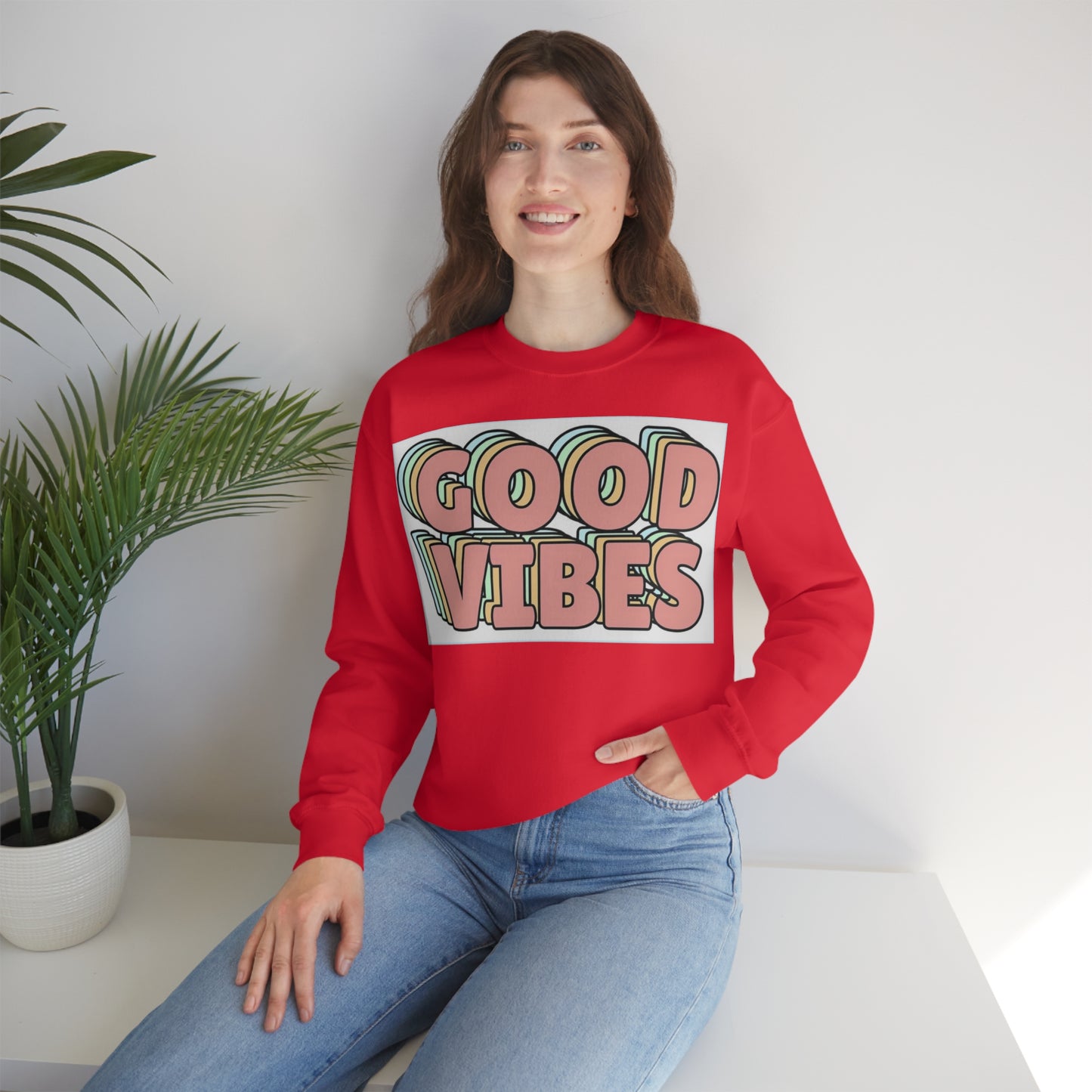 Good Vibes 3D Crewneck Sweatshirt