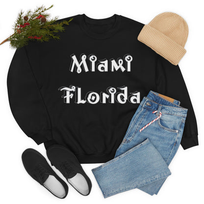 Miami Florida Graffiti Crewneck Sweatshirt