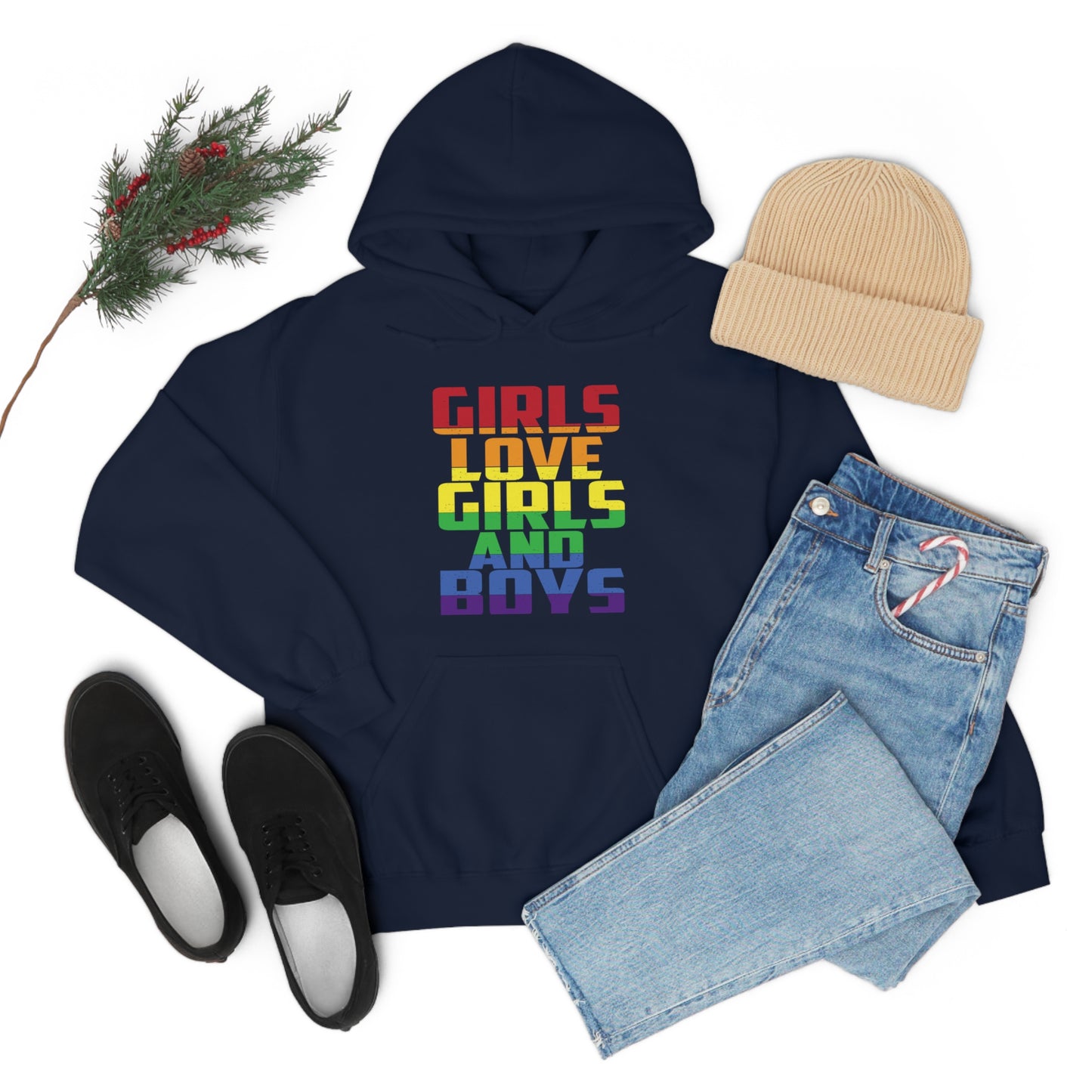 Girls Love Girls and Boys Hoodie