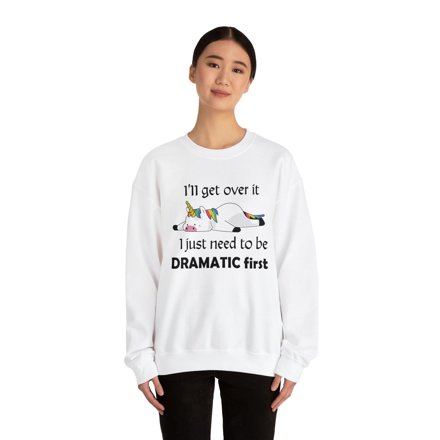 Dramatic Unicorn Crewneck Sweatshirt