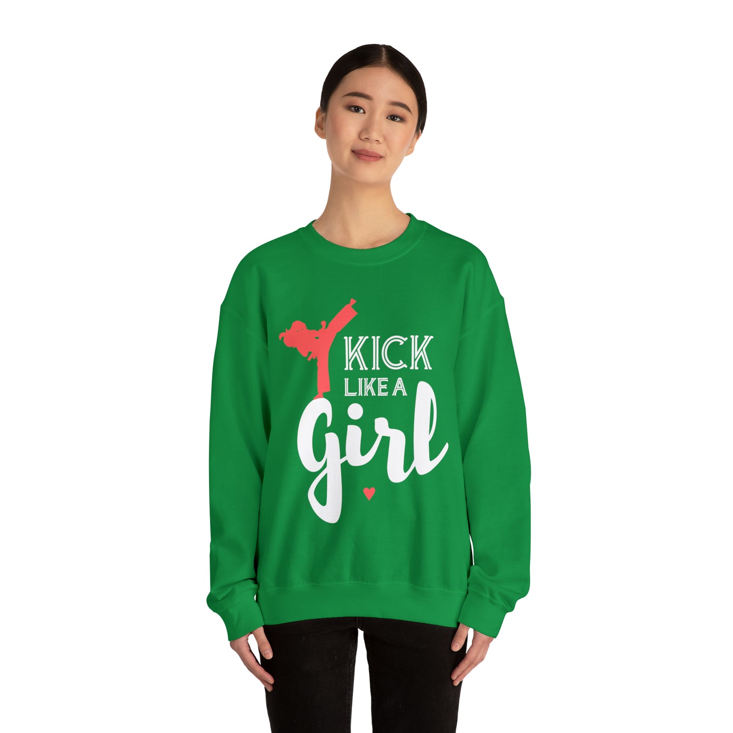 Kick Like A Girl Crewneck Sweatshirt