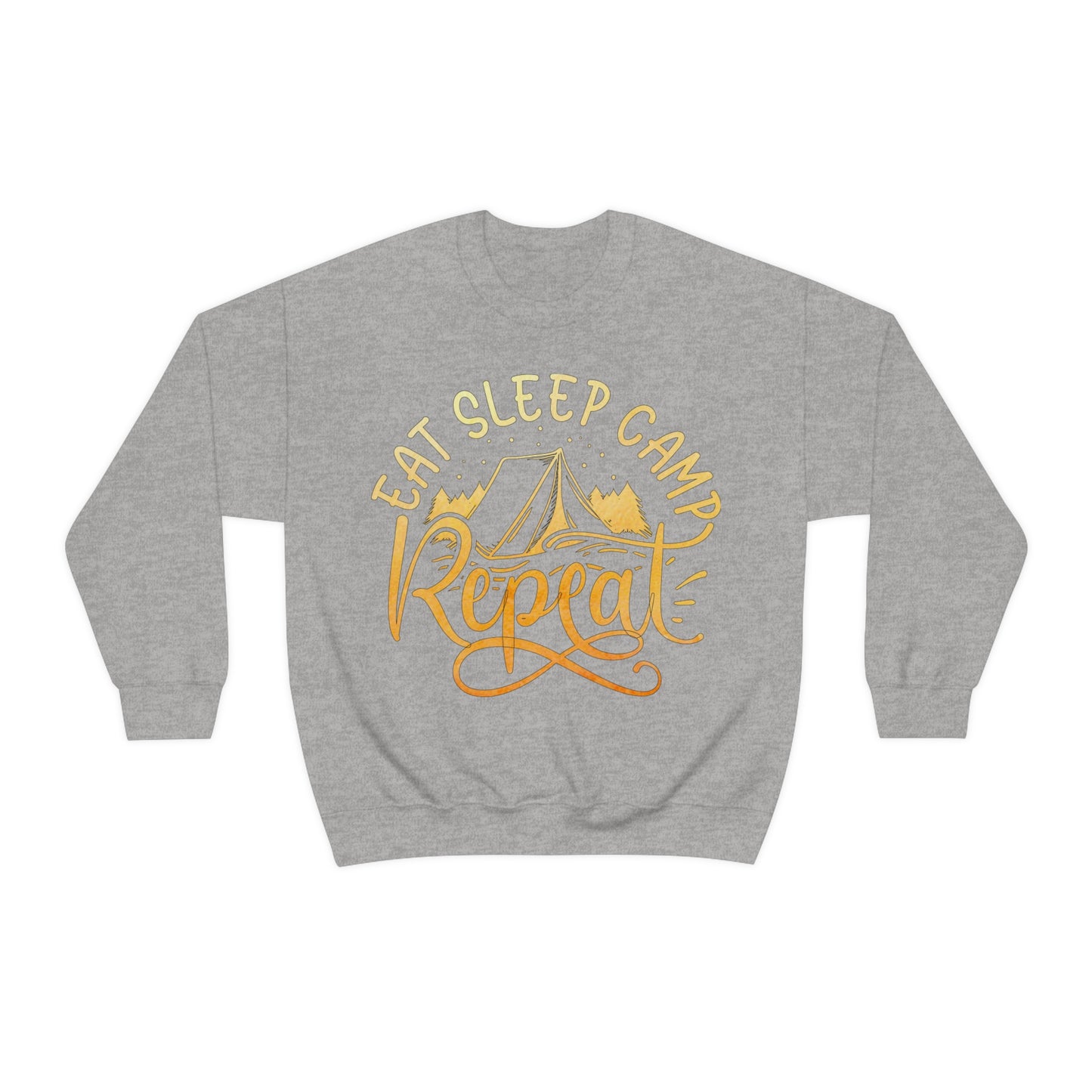 Eat Sleep Camp Repeat Crewneck Sweatshirt