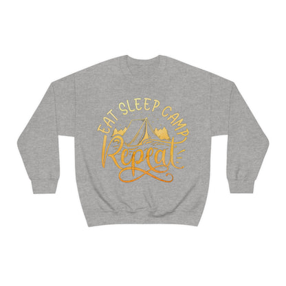 Eat Sleep Camp Repeat Crewneck Sweatshirt