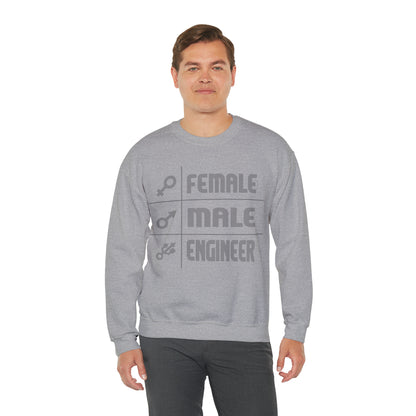 Female - male- engineer Crewneck Sweatshirt