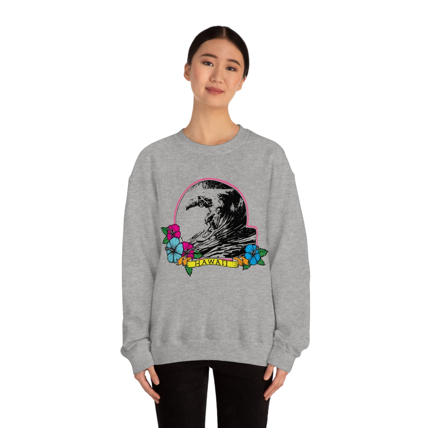 Hawaii Waves Crewneck Sweatshirt