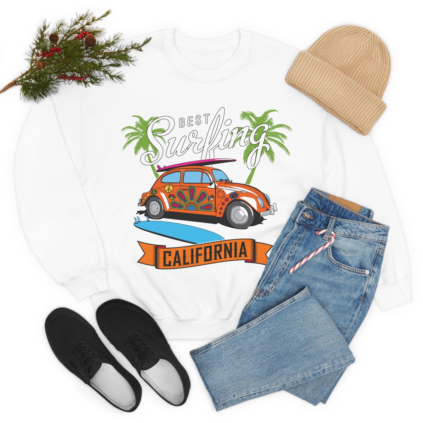 Best Surfing California Buggy Crewneck Sweatshirt