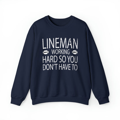 Lineman working hard Crewneck Sweatshirt