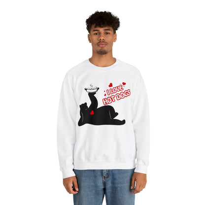 i love hot dogs Crewneck Sweatshirt