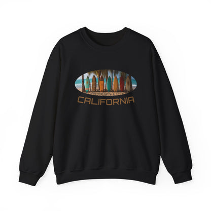 California beautiful surfer beach Crewneck Sweatshirt