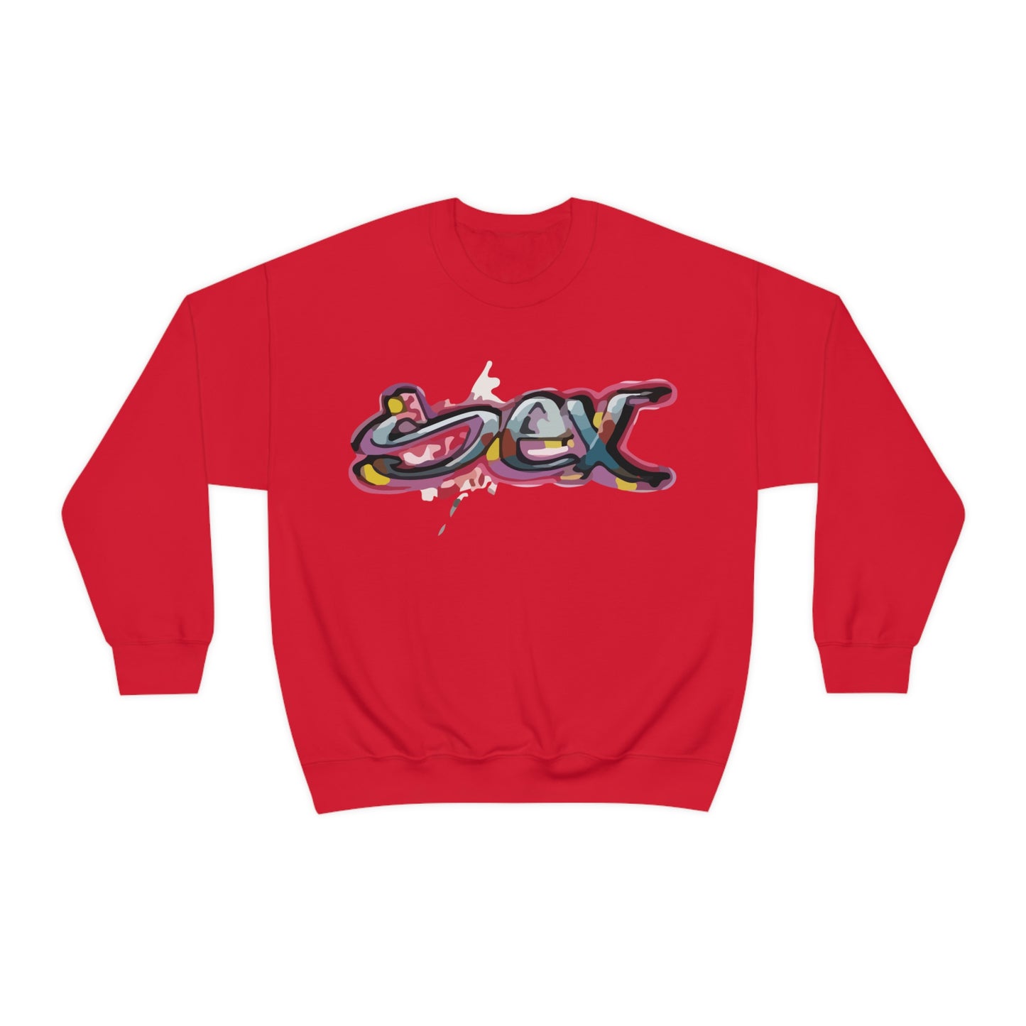 Sex colorful graffiti Crewneck Sweatshirt