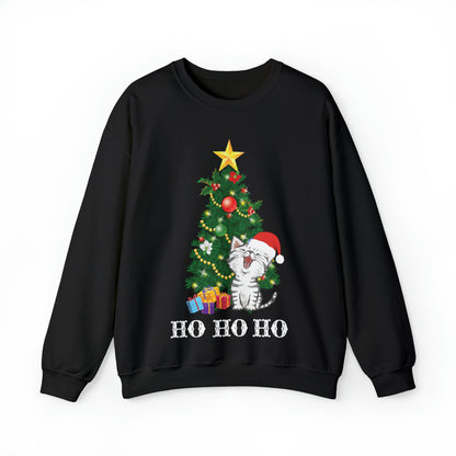 HO HO HO Cat Christmas Crewneck Sweatshirt