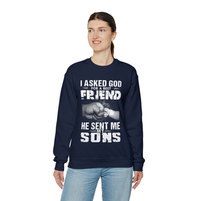 Best friends my sons Crewneck Sweatshirt