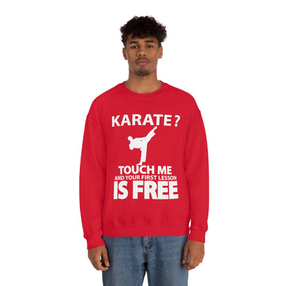 karate first lesson free Crewneck Sweatshirt