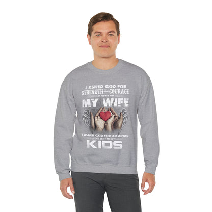 My wife and kids Crewneck Sweatshirt