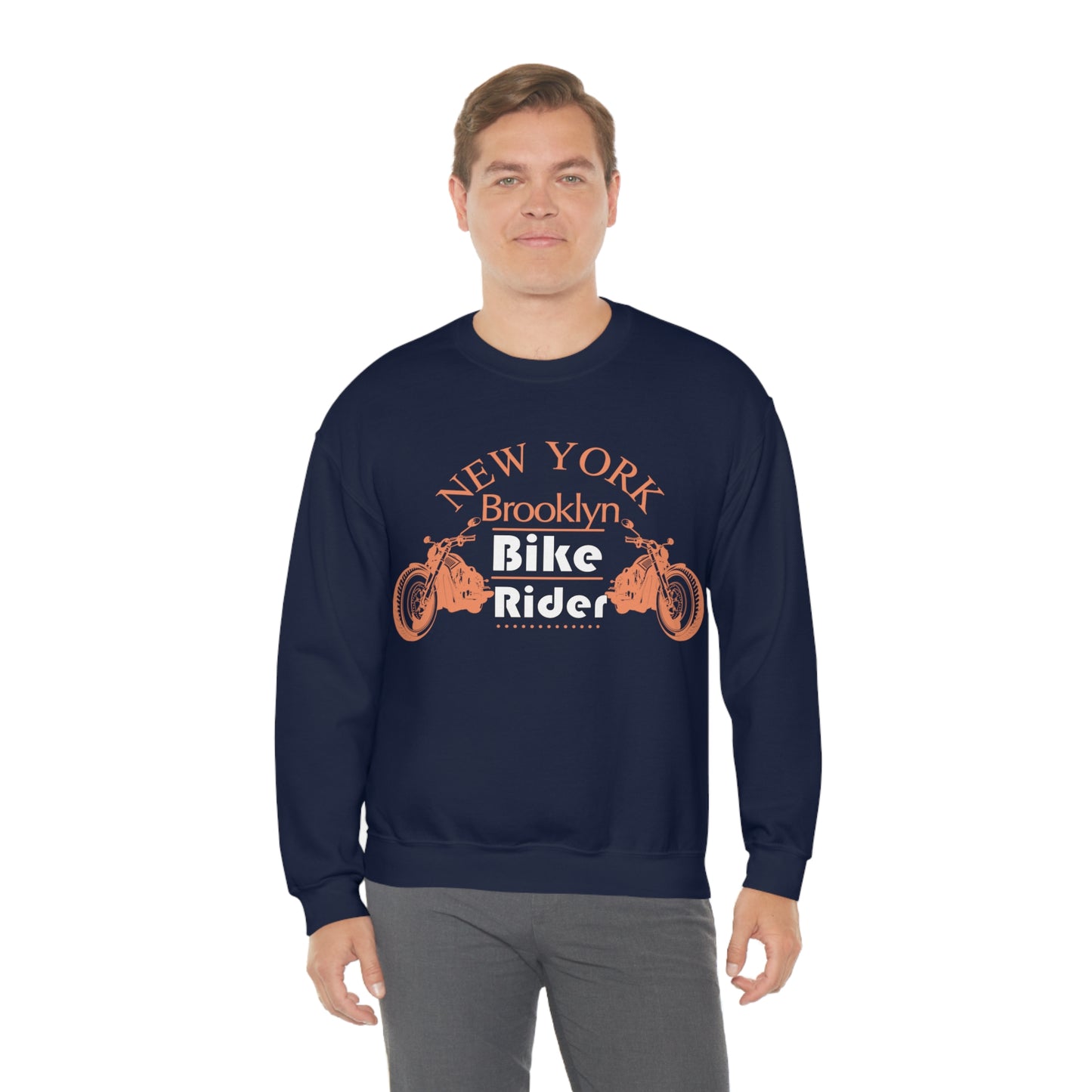 Brooklyn Bike rider Crewneck Sweatshirt