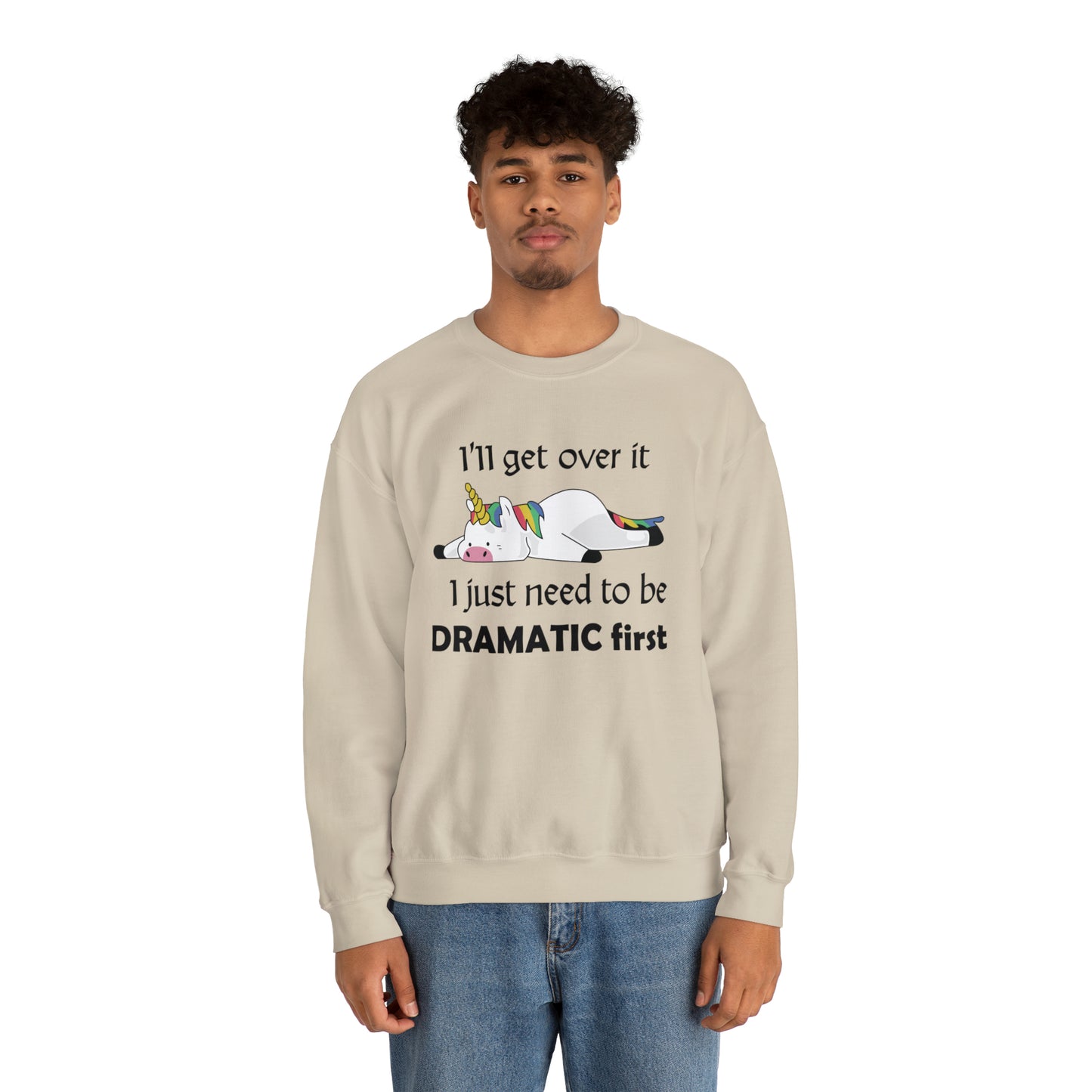 Dramatic Unicorn Crewneck Sweatshirt